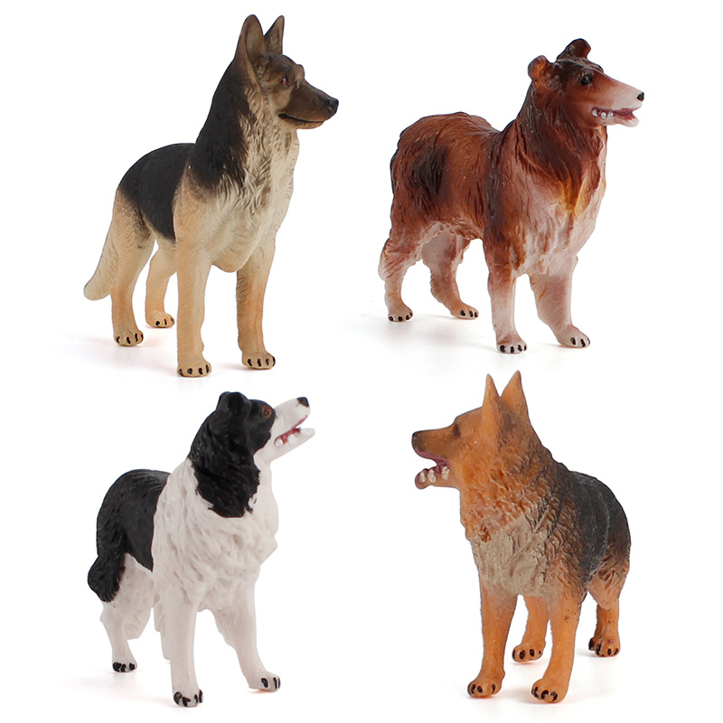 Kids Toys Dog - สัตว์เลี้ยงที่สมจริงสัตว์รุ่นเด็กเยอรมัน Shepard สุนัข Collie หยาบรุ่นเด็กของเล่นเด็กของขวัญเครื่องประดับบ้าน