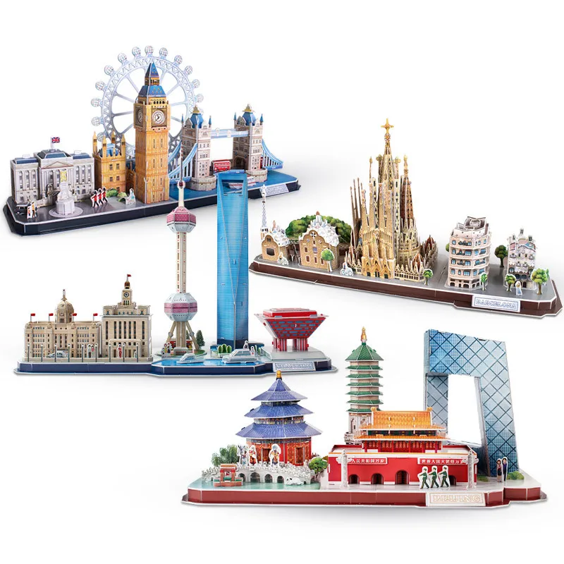 Kids Toys Paris - 3D เกมปริศนา DIY ของเล่นกระดาษ Miniature City