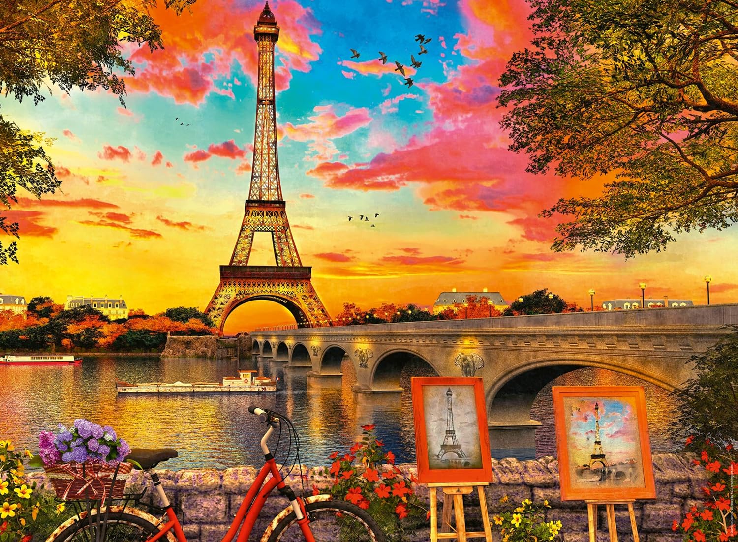 Kids Toys Paris - Night At The EIFFEL Tower ในปารีสภูมิทัศน์ปริศนาจิ๊กซอว์ปริศนา