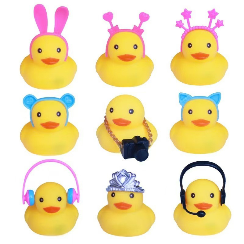 Rubber Duck Bath - 10 ชิ้นเป็ดยางอุปกรณ์เสริมมินิตุ๊กตาอุปกรณ์เสริมจํานวนมาก Miniature อุปกรณ์เสริมสําหรับมินิเป็ดยางตุ๊กตาเป็ดอุปกรณ์เสริมของเล่น