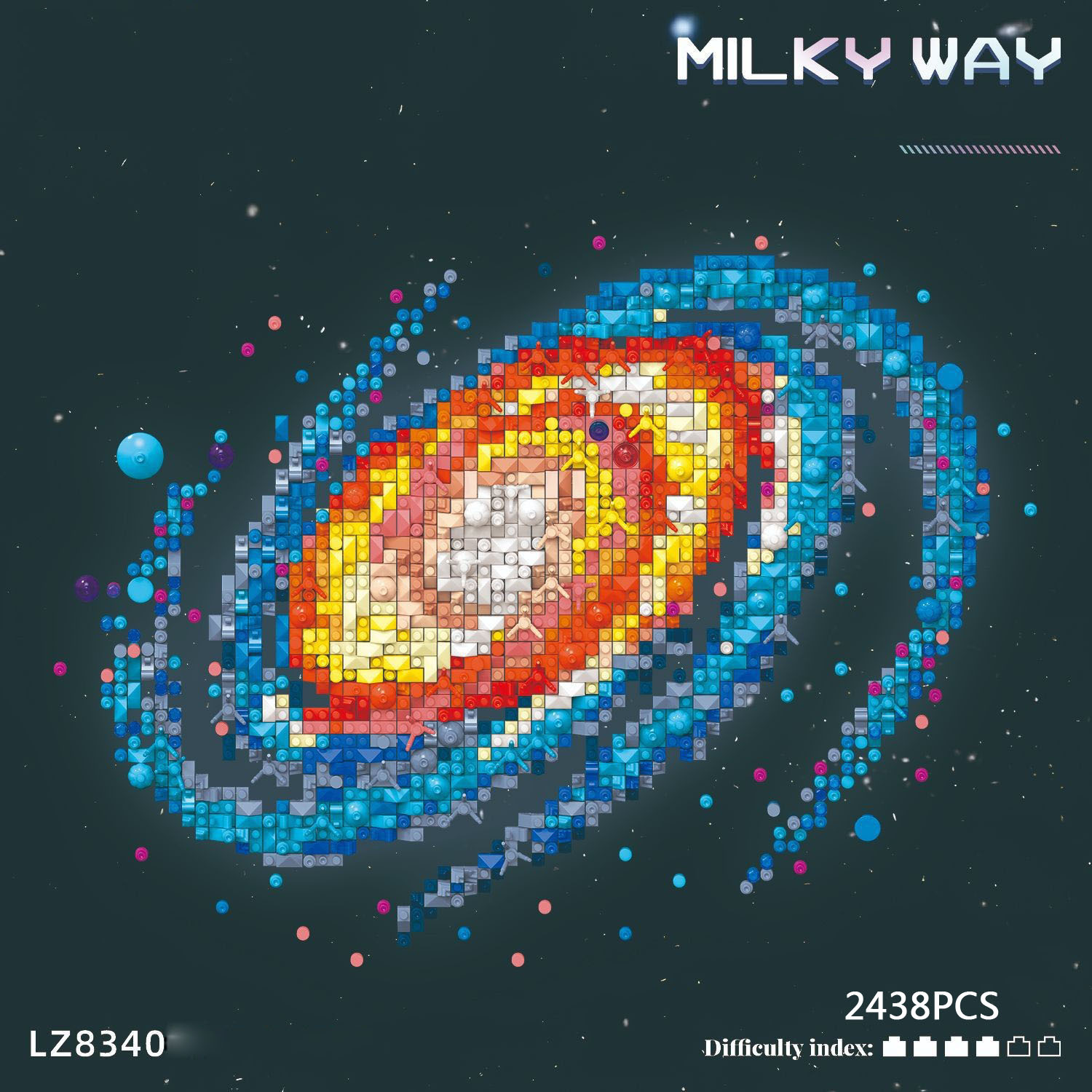 Kids Art Easel - ไอเดียภาพวาดบล็อก Pixel Art กรอบรูปขาตั้งชุดก่อสร้างอาคารอิฐ Milky Way