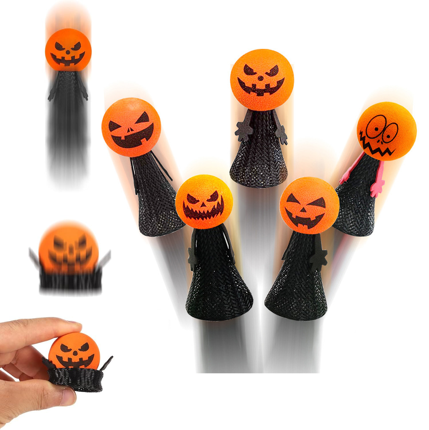 Kids Toys Jumping Poppers - 5PCS Halloween Jumping Popper เครื่องประดับเดสก์ท็อป, Jumping