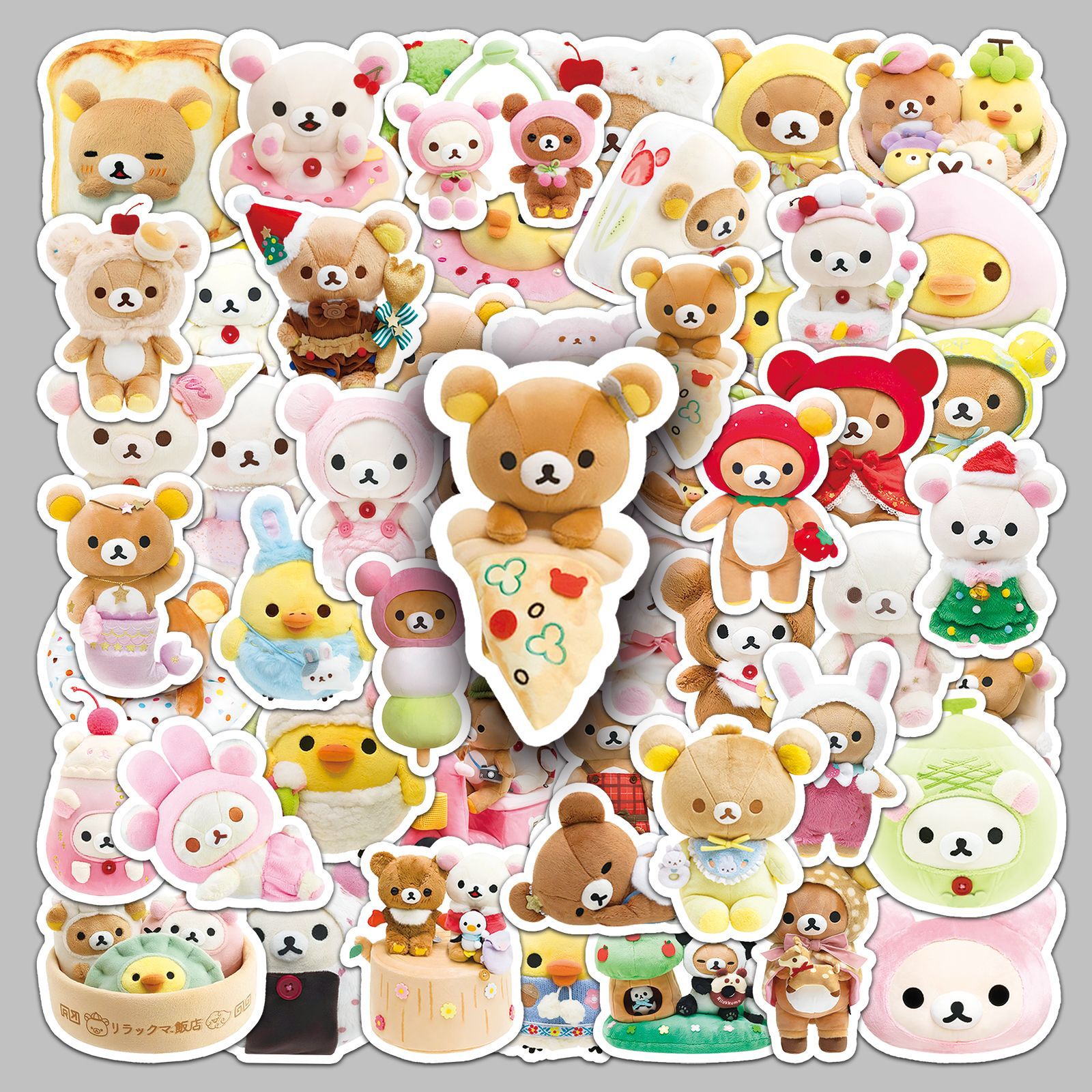 Kids Toys Laptop - 54 ชิ้นน่ารักริลัคคุมะสติกเกอร์สำหรับเด็กของเล่นอีซี่แบร์อุปกรณ์ศิลปะโรงเรียนแล็ปท็อปโน้ตบุ๊คสติ๊กเกอร์เครื่องเขียนสติกเกอร์