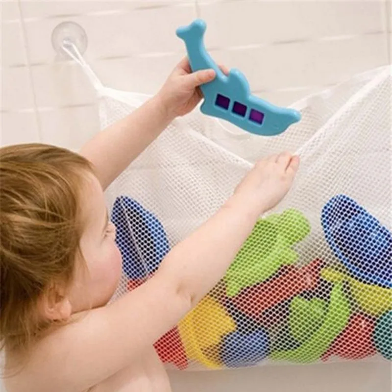 Kids Storage Toys - เด็กห้องน้ําตาข่ายกระเป๋าอาบน้ําเด็กการ์ตูนตะกร้าสุทธิเด็กเกมเครือข่ายผ้ากันน้ําของเล่นทราย Beach Storage Organizer