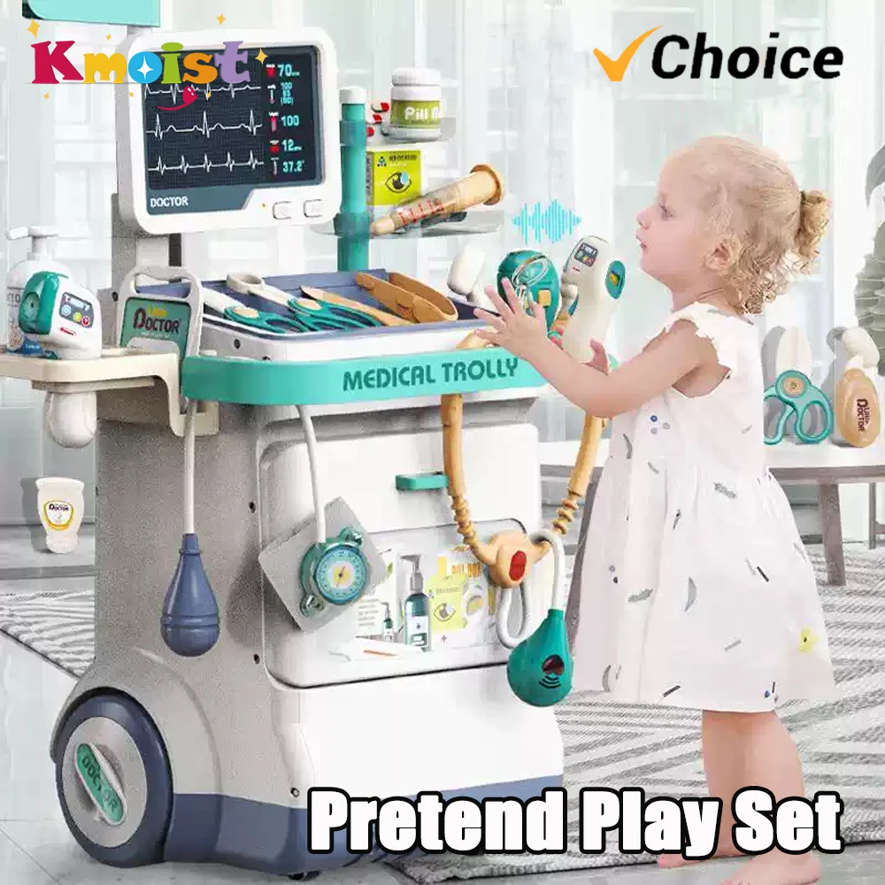 Kids Toys Doctor Set - Doctor Medical Play ชุดเครื่องมือแพทย์หูฟังของเล่นแกล้งทําเป็นเล่นเด็กเครื่องอัลตราซาวนด์ของเล่นสําหรับเด็กผู้หญิงของขวัญวันเกิดเด็ก