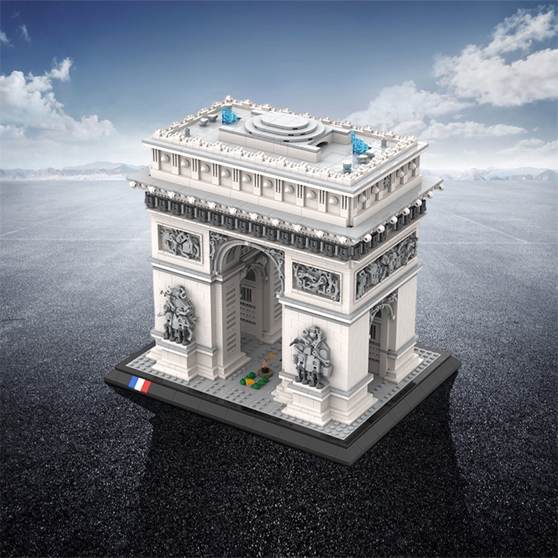 Kids Toys Paris - ตัวต่อโมเดลประตูชัย 4445 ชิ้น ของเล่นตัวต่อแบบ DIY สำหรับตกแต่งโต๊ะทำงาน