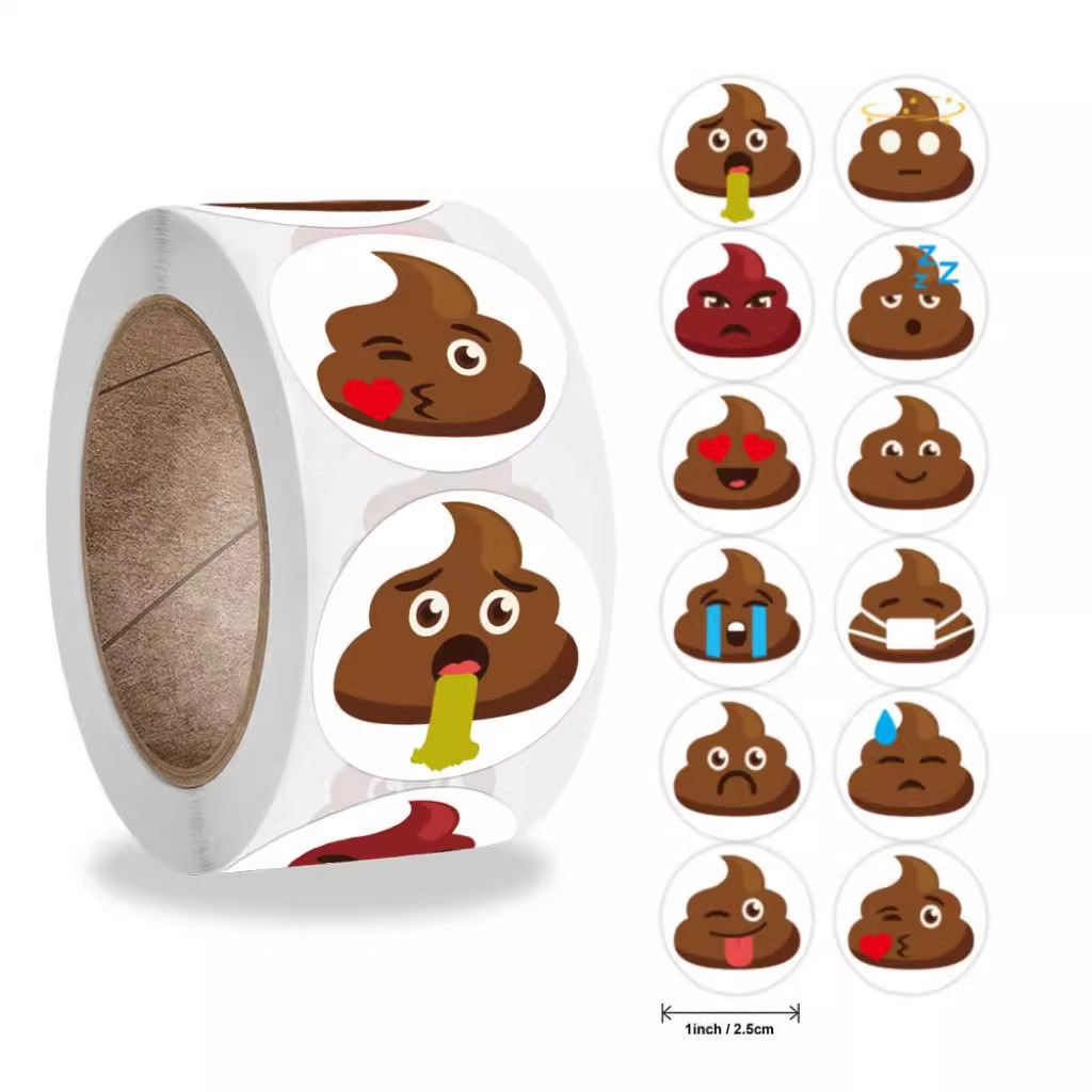 Kids Toys Laptop - สติกเกอร์ลายการ์ตูนอึตลกๆ 100-500 ชิ้น สำหรับตกแต่งโทรศัพท์ แล็ปท็อป โน้ตบุ๊ก