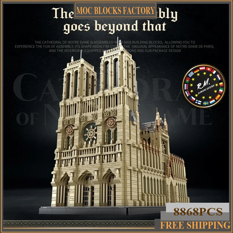 Kids Toys Paris - ใหม่ 8868 ชิ้นโลกสถาปัตยกรรมที่มีชื่อเสียง Notre Dame de