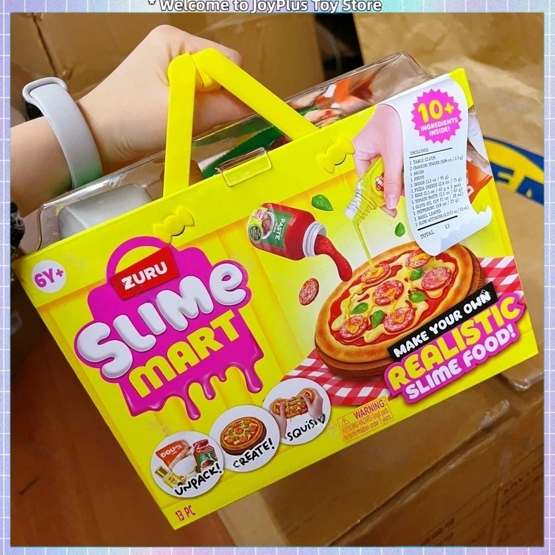 Kids Toys Kitchen - ซูรู สไลม์ มาร์ท ชุดแฮมเบอร์เกอร์ พิซซ่า บลายด์บ็อกซ์