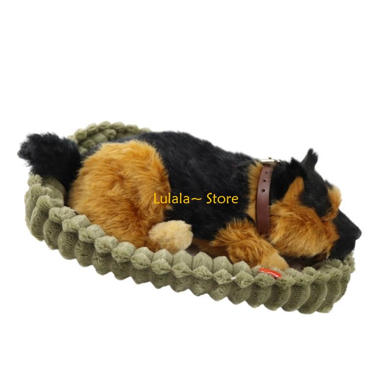 Kids Toys Dog - Y4QA ที่สมจริงสุนัข Sleeping Plush เครื่องประดับหายใจ Furry