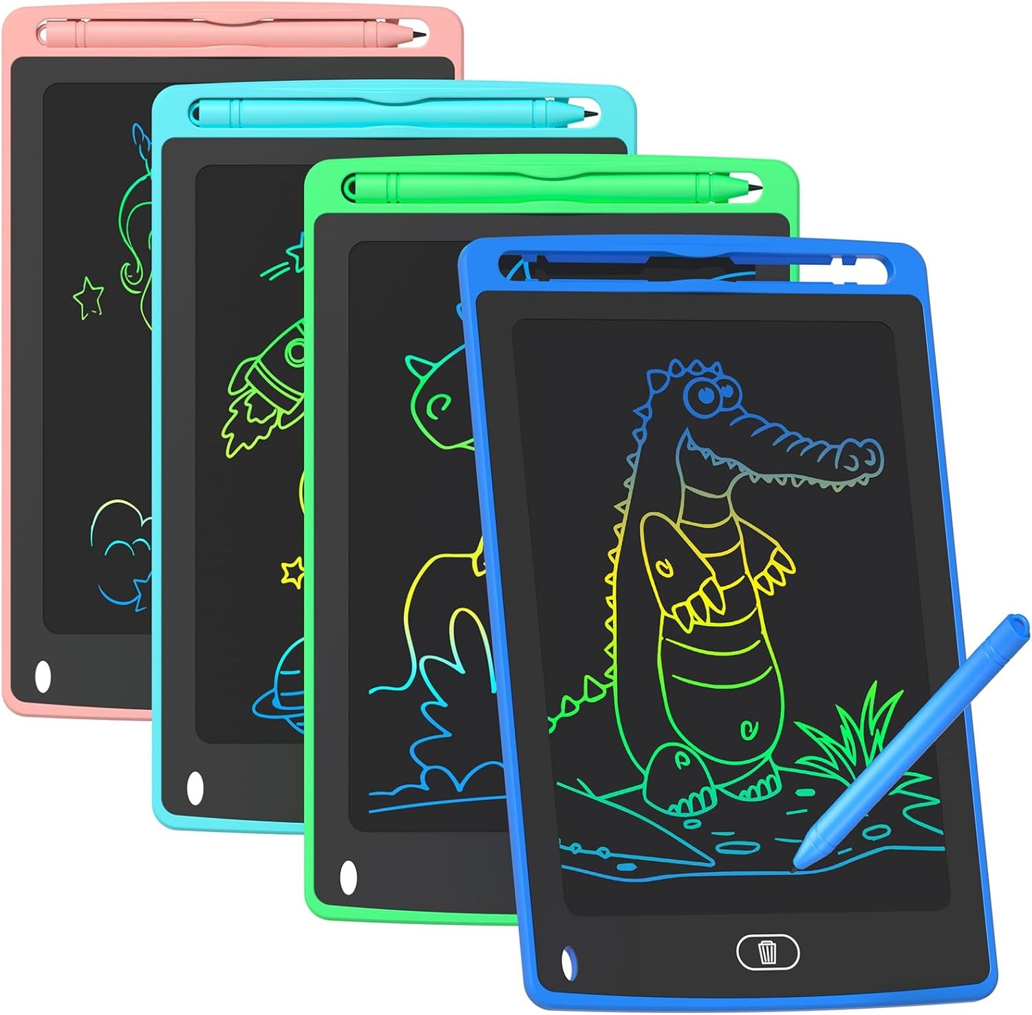 Kids Toys Drawing - แพ็คแท็บเล็ตเขียน LCD สำหรับเด็ก, แท็บเล็ตวาดภาพกระดานวาดเขียนสีสันสดใสขนาด 8.5 นิ้ว,