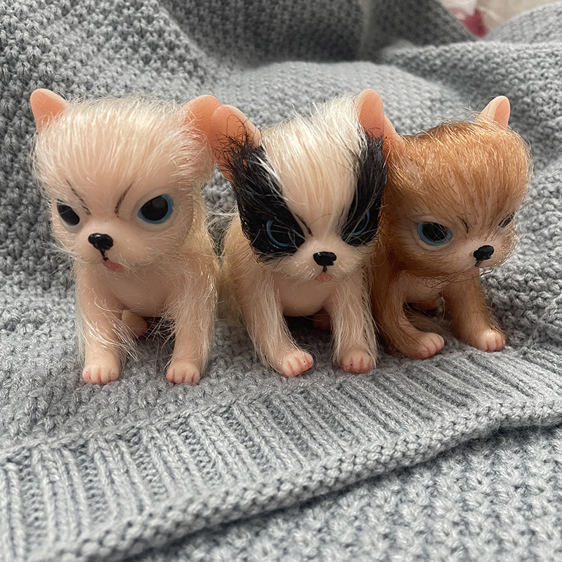 Kids Toys Dog - ตุ๊กตาสุนัขชิวาวาขนาด 5 นิ้ว ทำจากซิลิโคนทั้งตัว น่ารักเหมือนจริง ของเล่นเด็กแรกเกิด