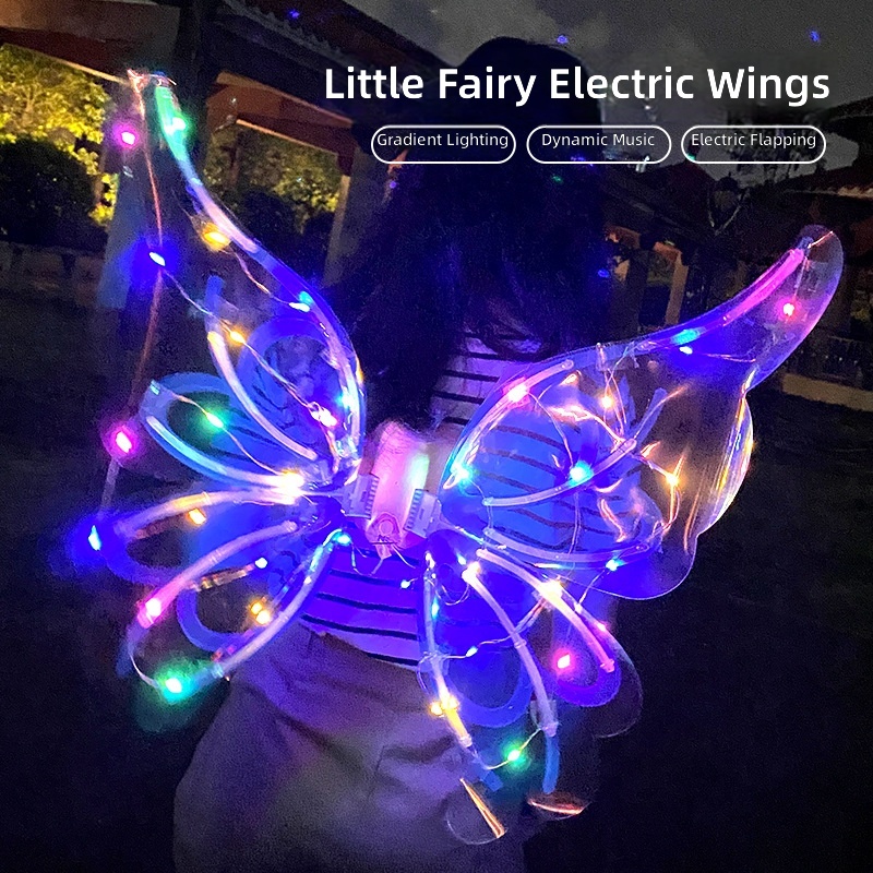 Kids Toys Dog - ปีกไฟ LED เรืองแสง ของเล่นสุนัขสีสันสดใส ชุดปีกไดโนเสาร์สำหรับเด็ก ชุดแต่งกายคริสต์มาส