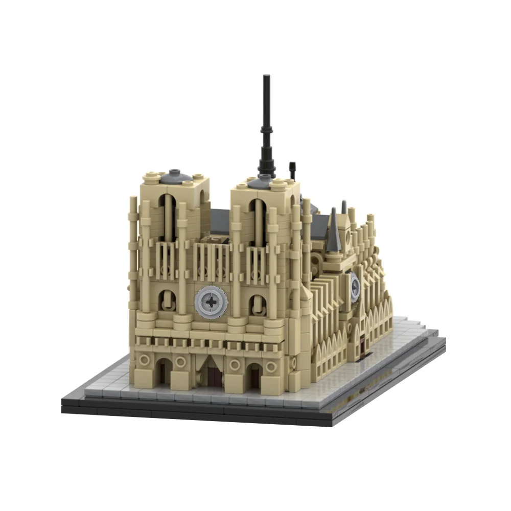 Kids Toys Paris - MOC คลาสสิกสถาปัตยกรรมเมือง 1:800 นอเทรอดามแห่งปารีสอาคารบล็อกโมเดลพิซาซานมาร์โกซัลูเต้คริสตจักรอิฐของเล่นเด็กของขวัญ