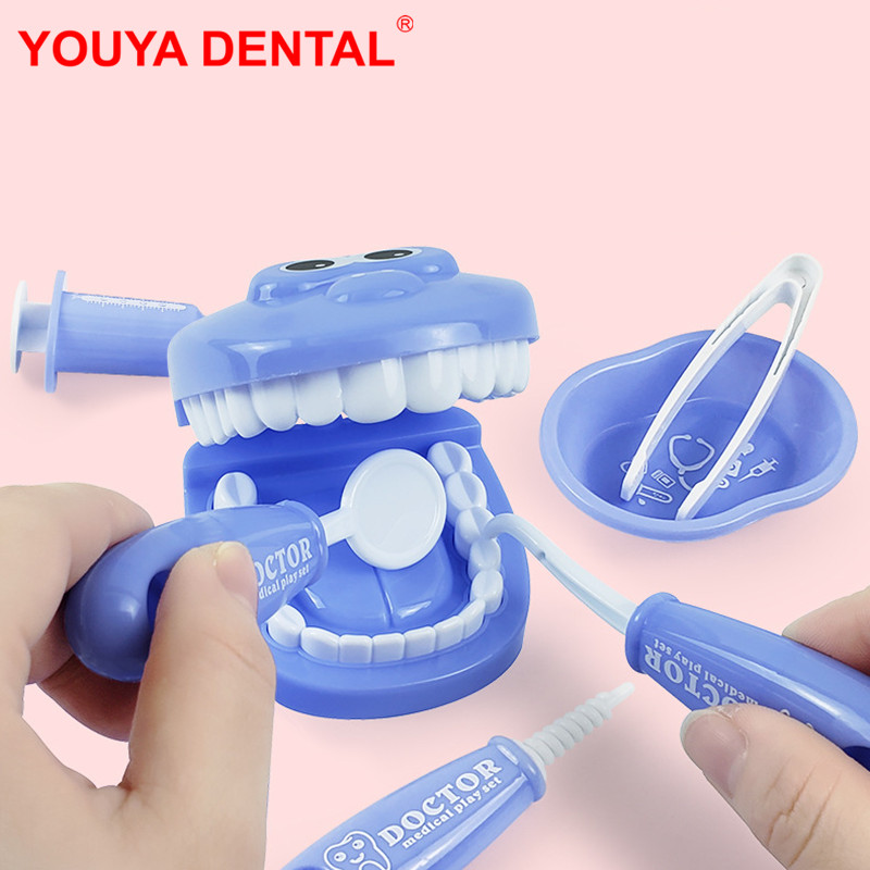 Kids Toys Doctor Set - 9 ชิ้นชุดทันตกรรมของเล่นทันตกรรมของเล่นบทบาทเล่นทันตแพทย์ตรวจสอบฟันการศึกษาของเล่นเด็กจําลองแพทย์ชุดสําหรับเด็กผู้หญิงของขวัญ