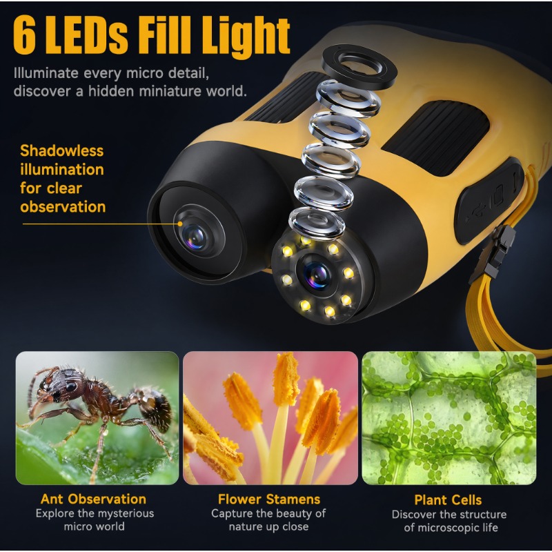 กล้องจุลทรรศน์ดิจิตอล 4K 1000X - Kids Toys Top View บทวิจารณ์และราคา
