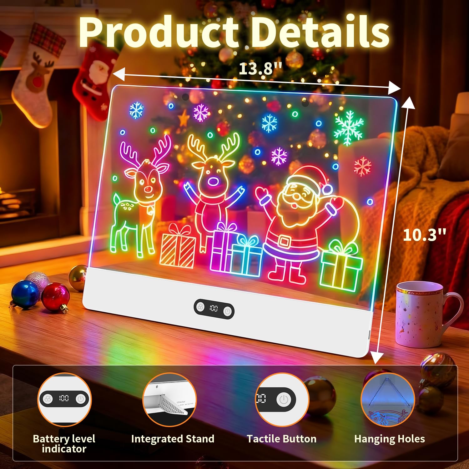 กระดานวาดภาพ LED แบบชาร์จไฟได้ - Kids Toys Drawing บทวิจารณ์และราคา