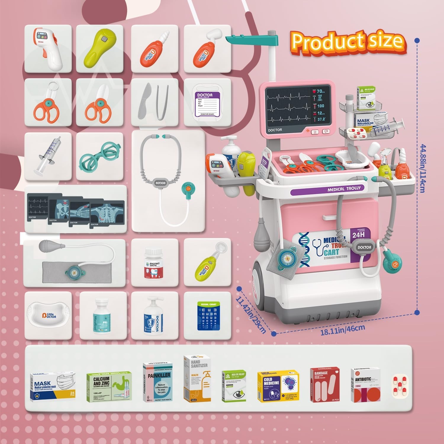 ชุดของเล่นคุณหมอเด็กสุดหรู ชุด - Kids Toys Doctor Set บทวิจารณ์และราคา