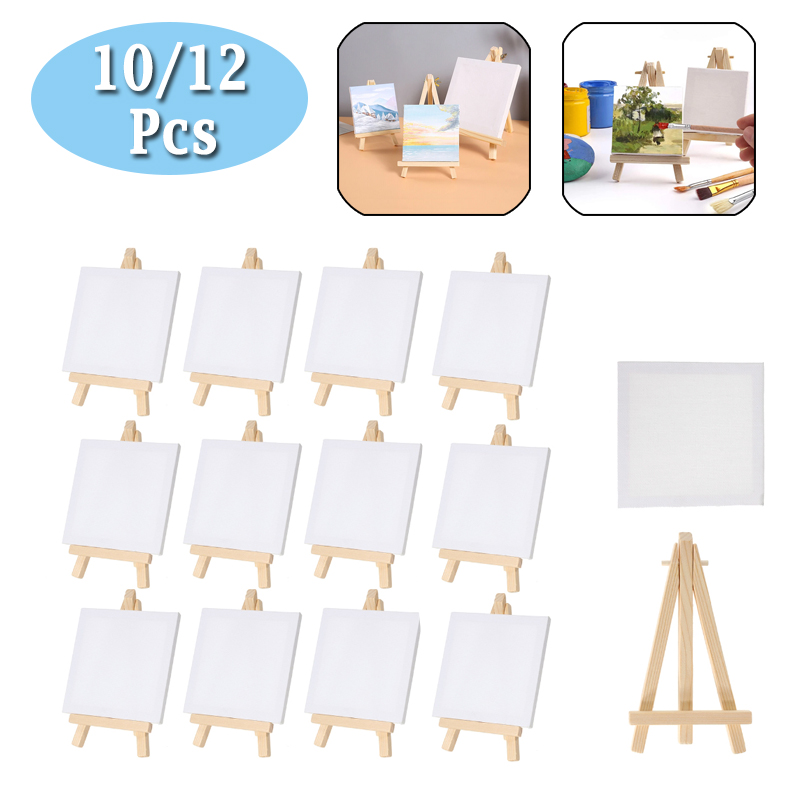 10/12pcs มินิผ้าใบและชุดขาตั้ง - Kids Art Easel บทวิจารณ์และราคา