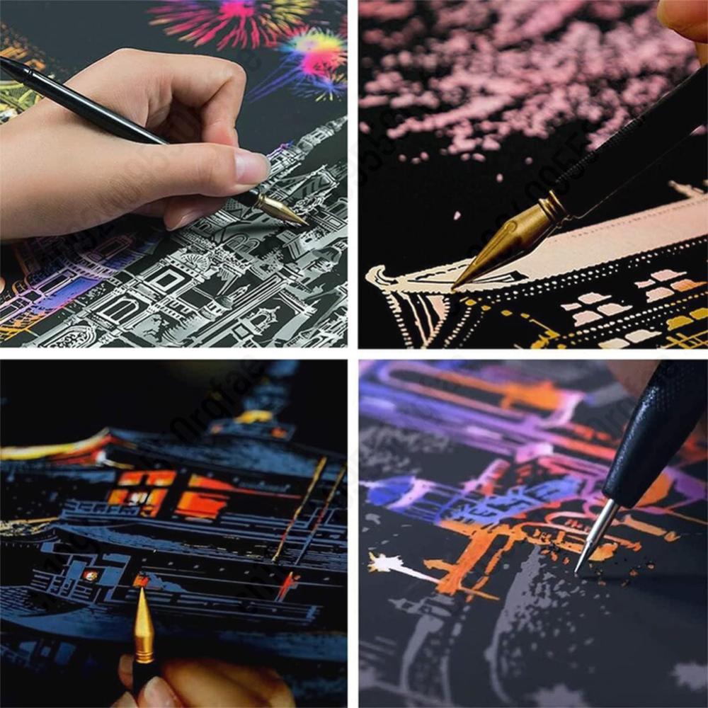 Magic Rainbow สี Scratch Art ภ - Kids Toys Drawing บทวิจารณ์และราคา
