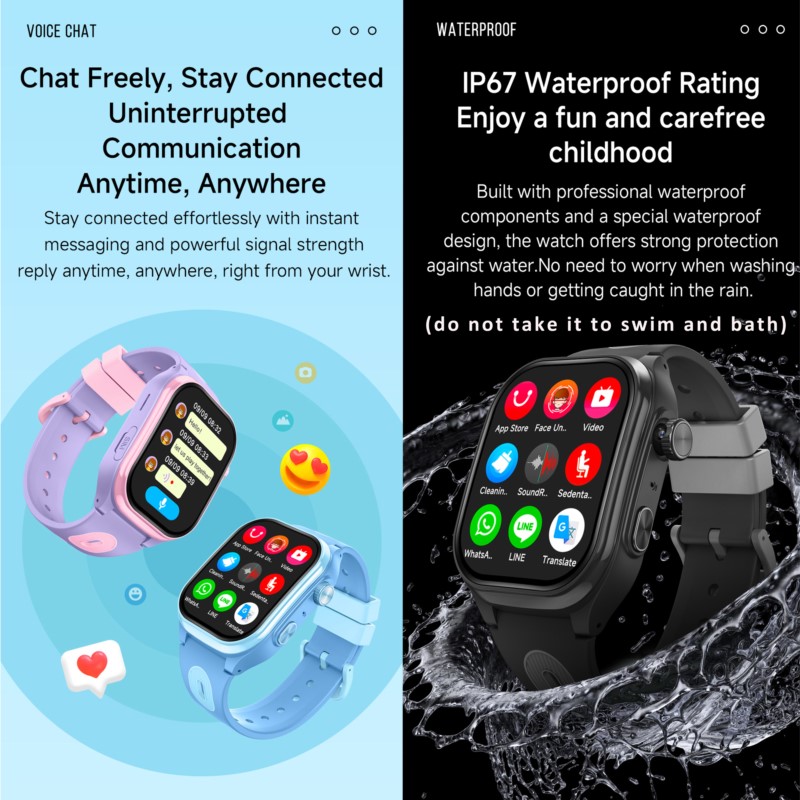 สมาร์ทวอทช์เด็ก 4G หน้าจอ HD 2 - Kids Smartwatch Gps บทวิจารณ์และราคา