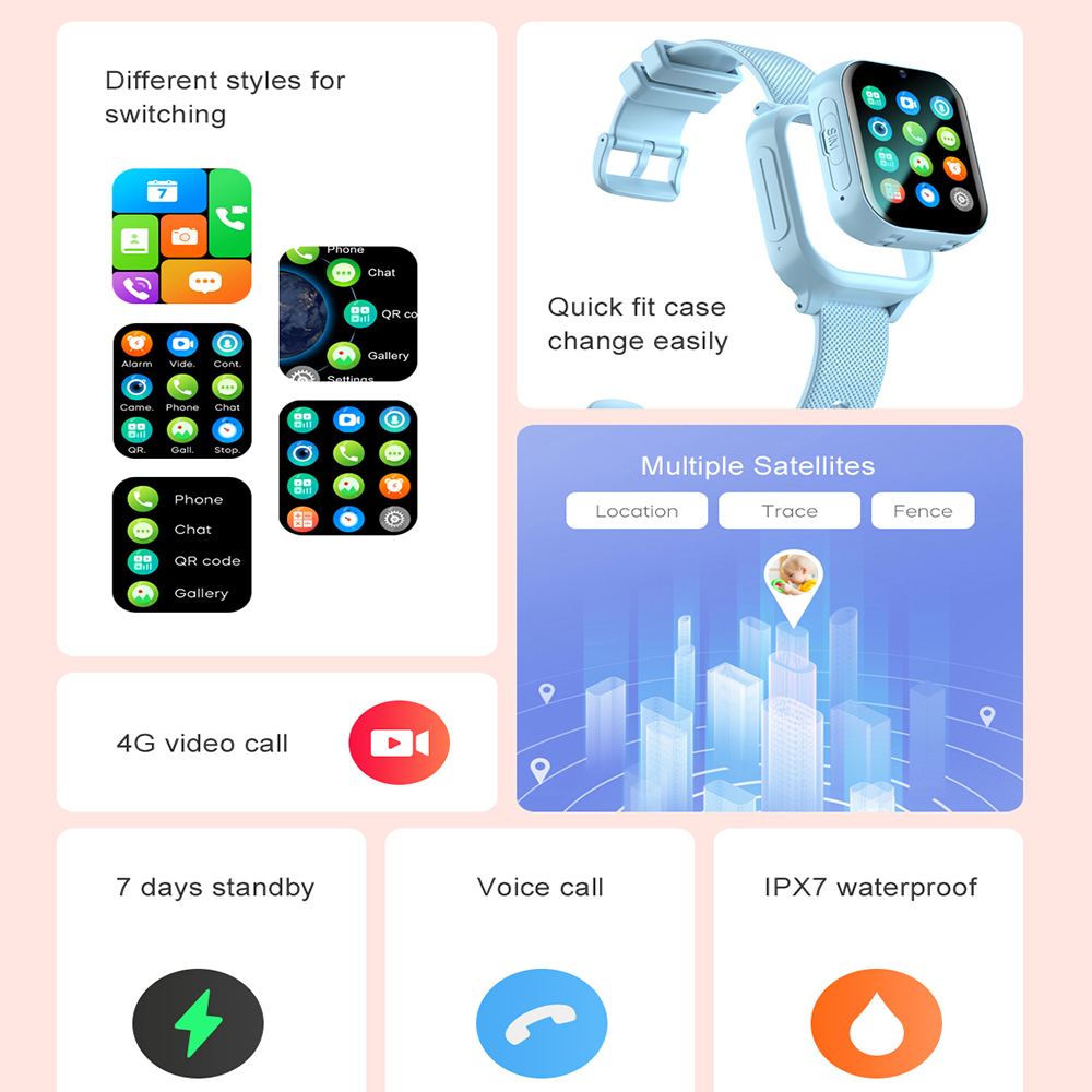 สมาร์ทวอท์ชเด็ก 4G GPS WIFI Vi - Kids Smartwatch Gps บทวิจารณ์และราคา