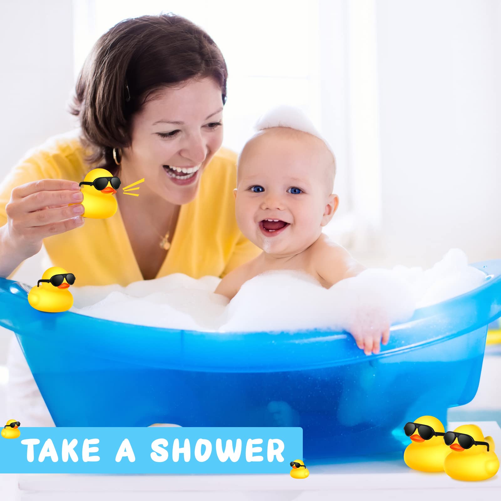 1-100pcs สีเหลือง MINI เป็ดยาง - Rubber Duck Bath บทวิจารณ์และราคา