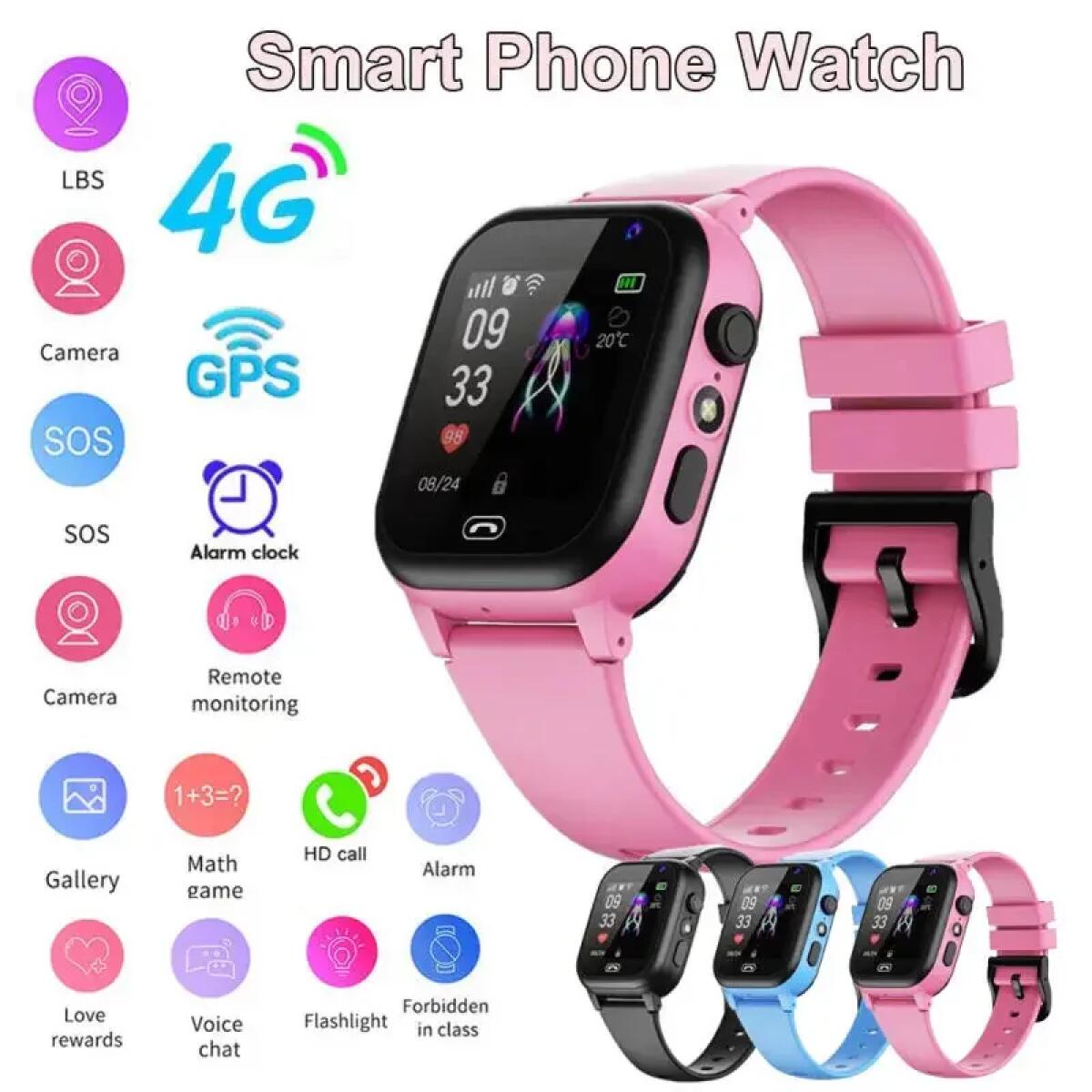 เด็กสมาร์ทวอท์ช 4G มัลติฟังก์ช - Kids Smartwatch Gps บทวิจารณ์และราคา