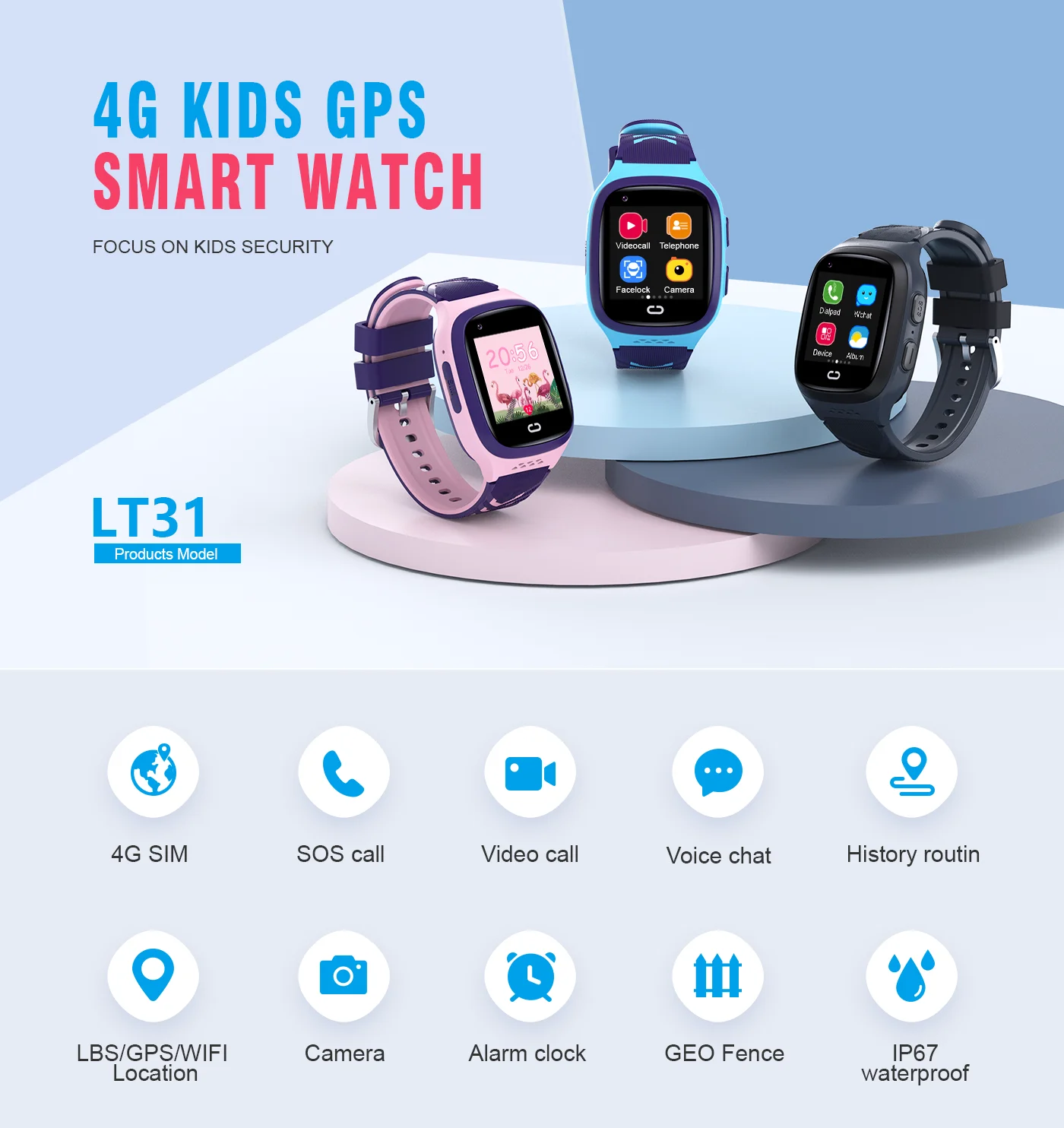 นาฬิกาสมาร์ทวอทช์เด็ก 4G พร้อม - Kids Smartwatch Gps บทวิจารณ์และราคา