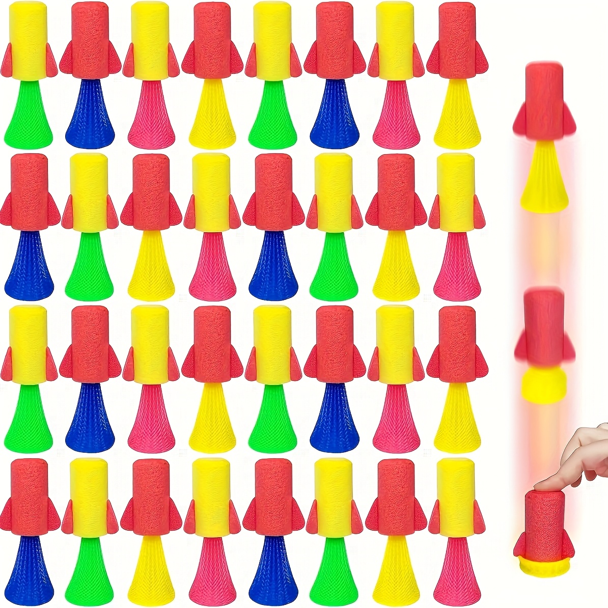 จรวดสปริงกระโดด 12/24 ชิ้น ของ - Kids Toys Jumping Poppers บทวิจารณ์และราคา
