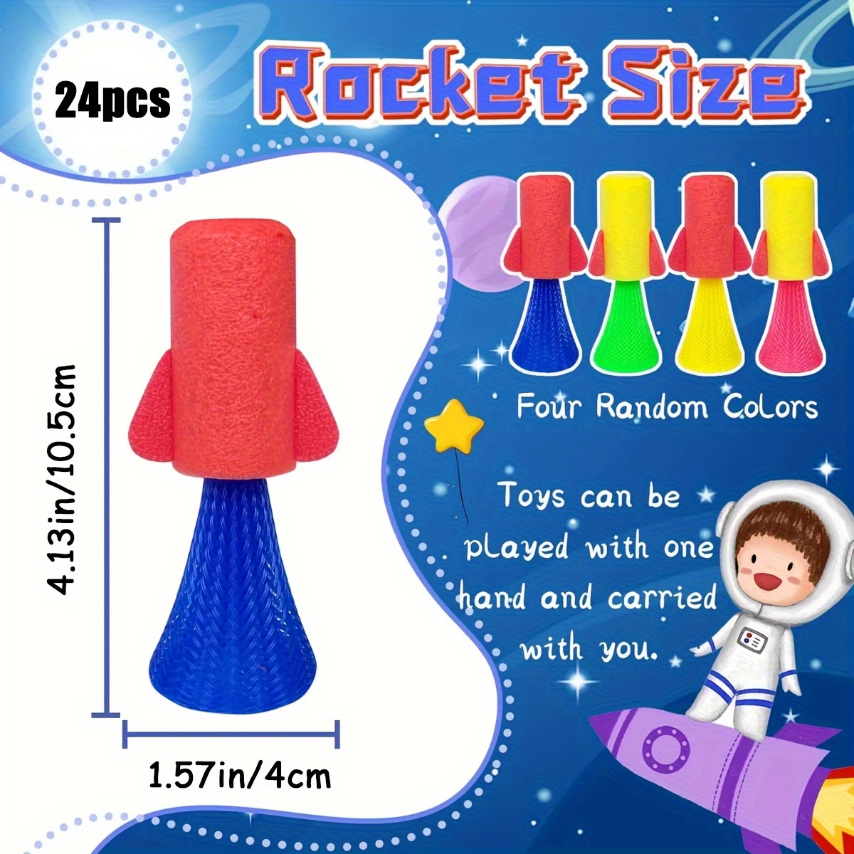 จรวดสปริงกระโดด 12/24 ชิ้น ของ - Kids Toys Jumping Poppers บทวิจารณ์และราคา