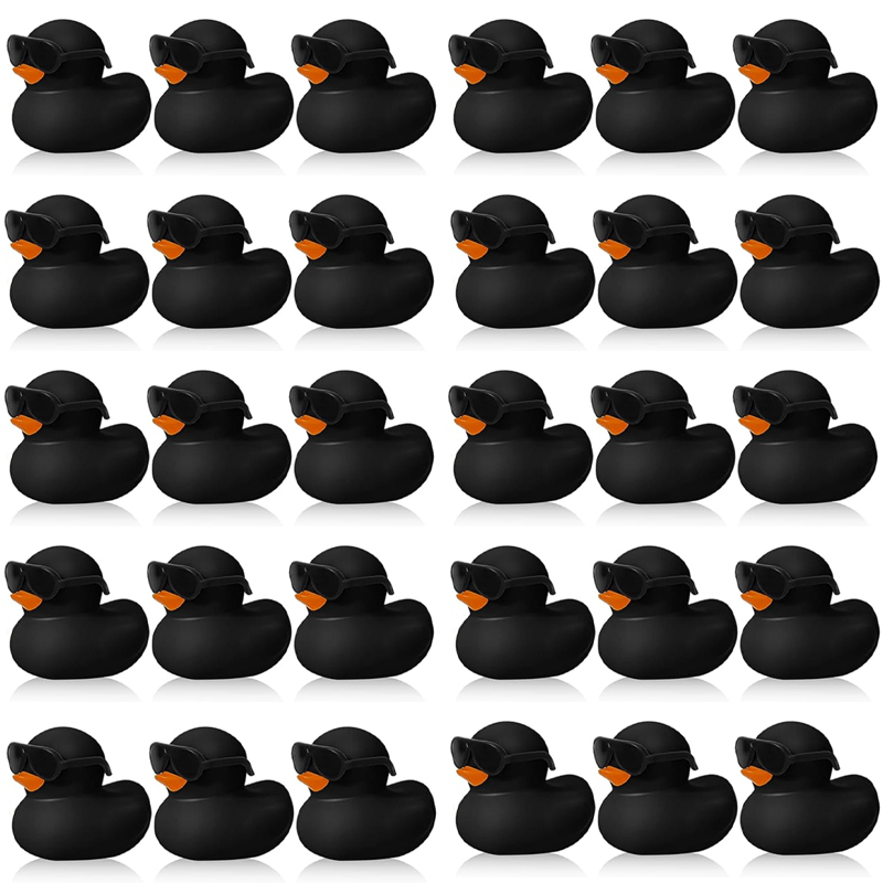 6/12/24/48PC เป็ดยางสีดําพร้อม - Rubber Duck Bath บทวิจารณ์และราคา