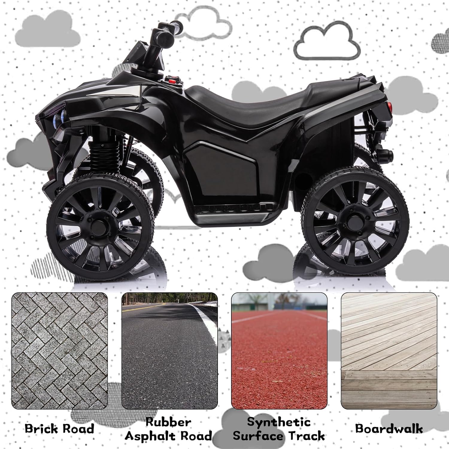 รถของเล่นเด็กขับเคลื่อนด้วยไฟฟ - Kids Toys Quad บทวิจารณ์และราคา