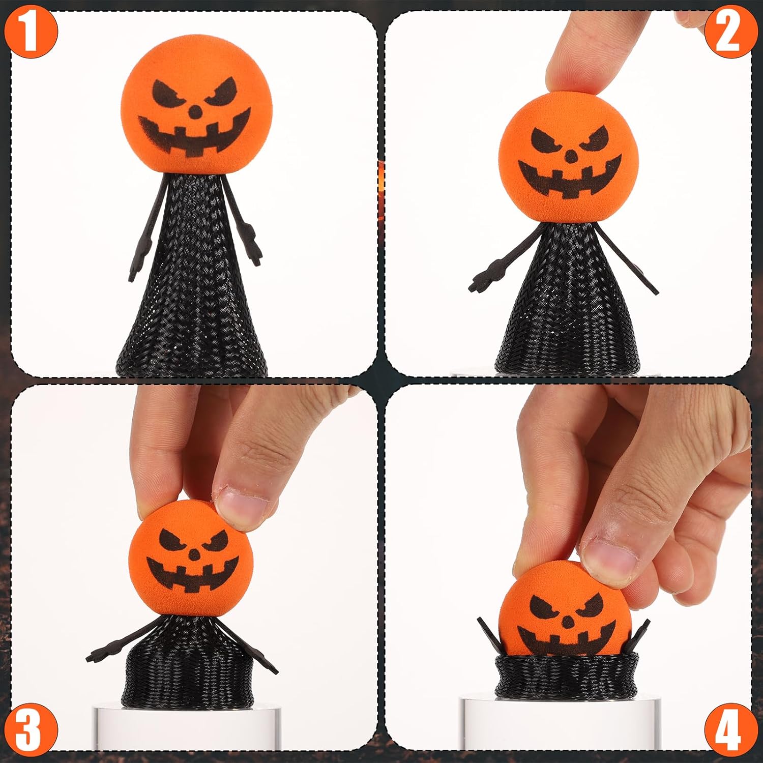 5PCS Halloween Jumping Popper  - Kids Toys Jumping Poppers บทวิจารณ์และราคา