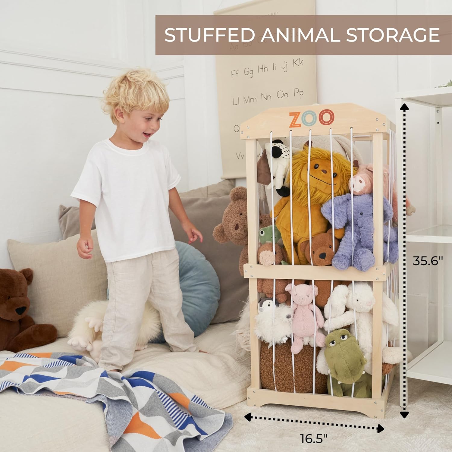 ชั้นวางของเล่นตุ๊กตาขนนุ่มขนาด - Kids Storage Toys บทวิจารณ์และราคา