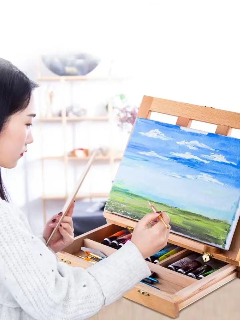 ไม้แบบพกพาตารางขาตั้งสําหรับศิ - Kids Art Easel บทวิจารณ์และราคา