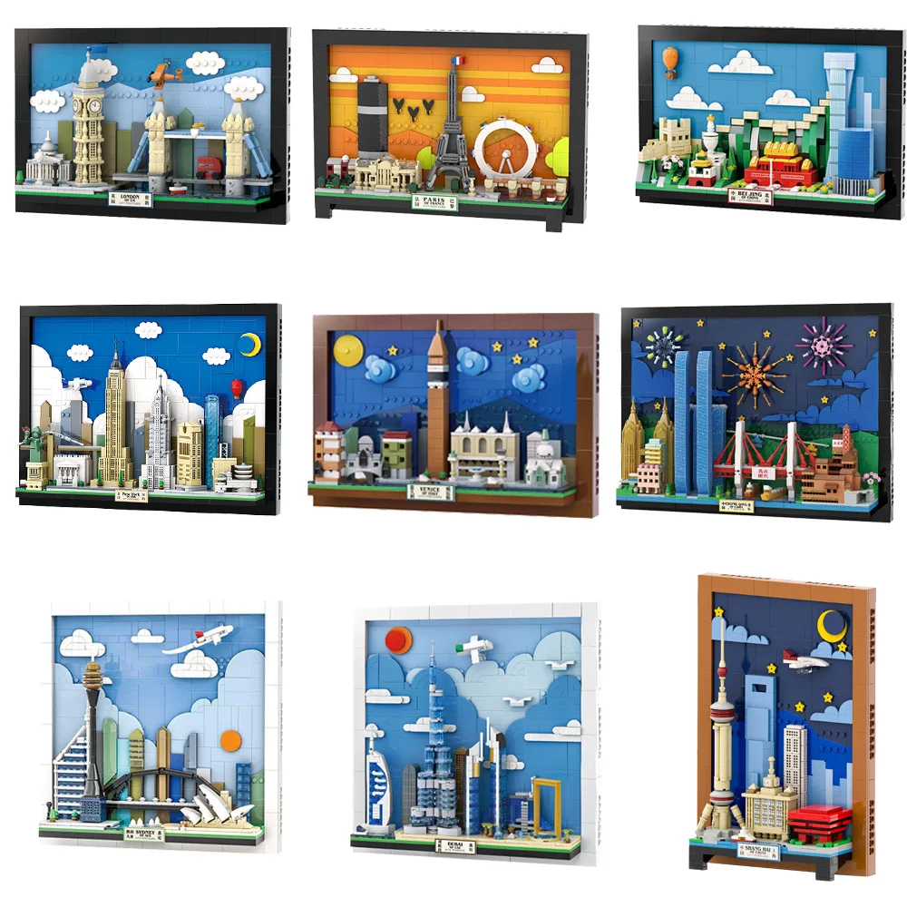 ตัวต่ออาคารวิวเมือง โปสการ์ด ฉ - Kids Toys Paris บทวิจารณ์และราคา