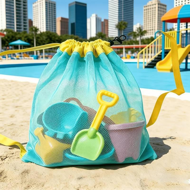 กระเป๋าเก็บของชายหาดแบบตาข่ายพ - Kids Storage Toys บทวิจารณ์และราคา