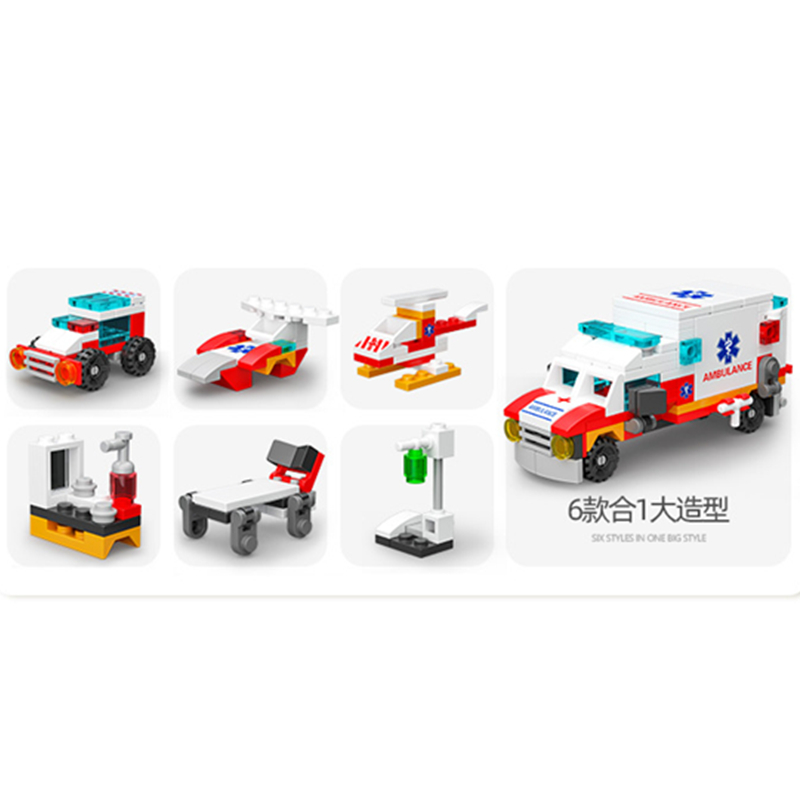 6in1 ใหม่รถพยาบาล Escort รถเฮล - Kids Toys Doctor Set บทวิจารณ์และราคา