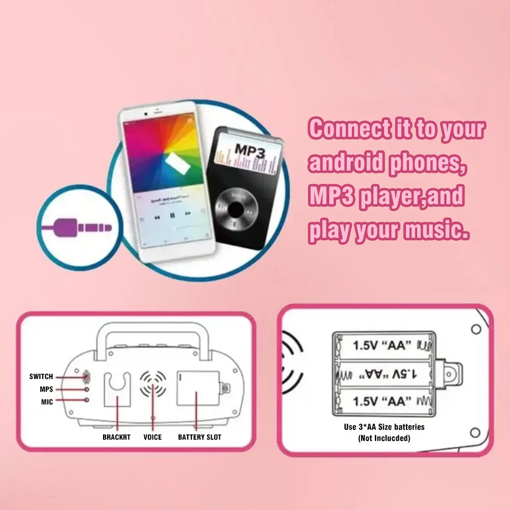 เครื่องดนตรีไมโครโฟนคาราโอเกะพ - Kids Microphone Karaoke บทวิจารณ์และราคา