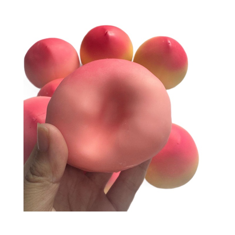 ของเล่นบีบรูปผลไม้พีชเสียงกรอบ - Sensory Fidget Toys บทวิจารณ์และราคา