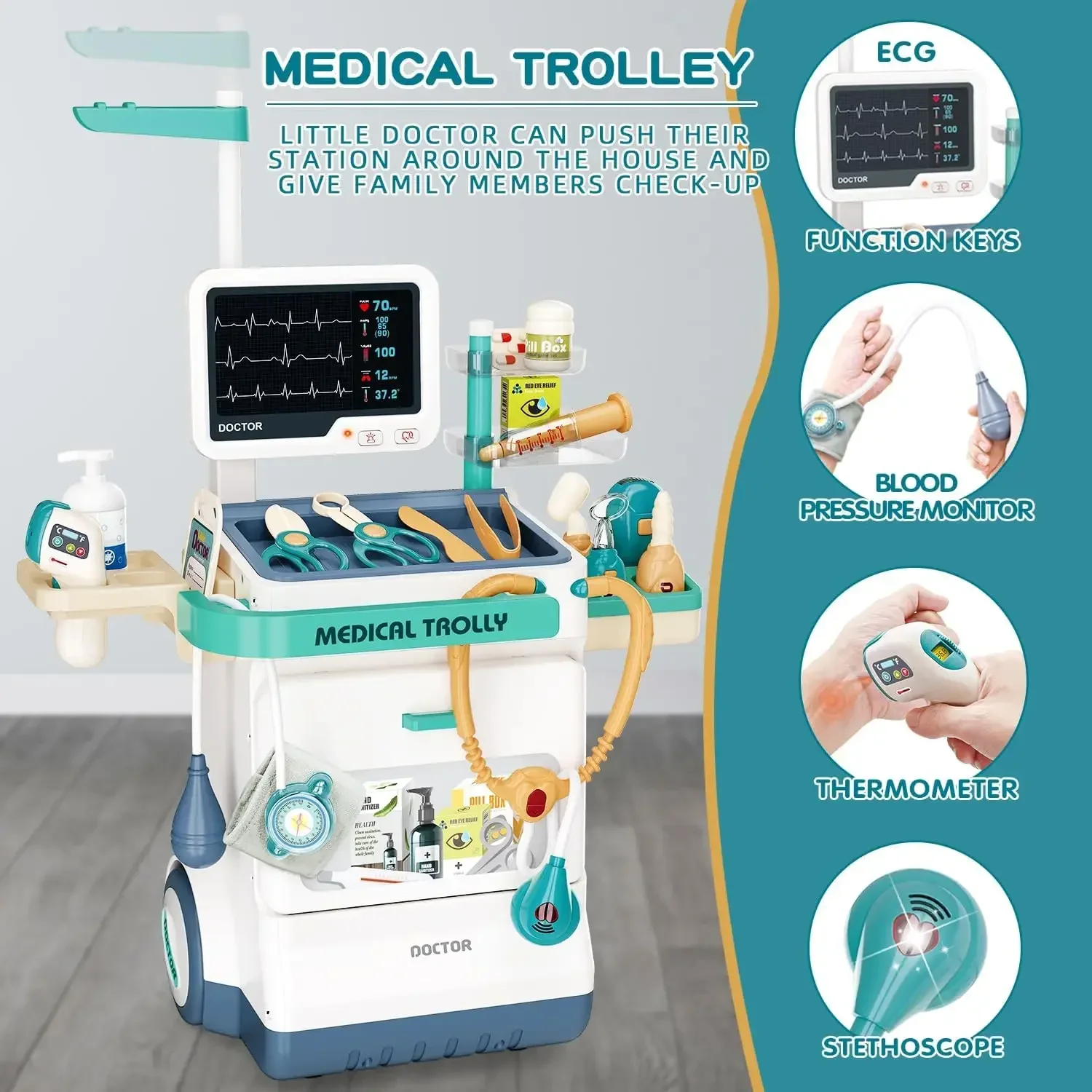 Doctor Medical Play ชุดเครื่อง - Kids Toys Doctor Set บทวิจารณ์และราคา