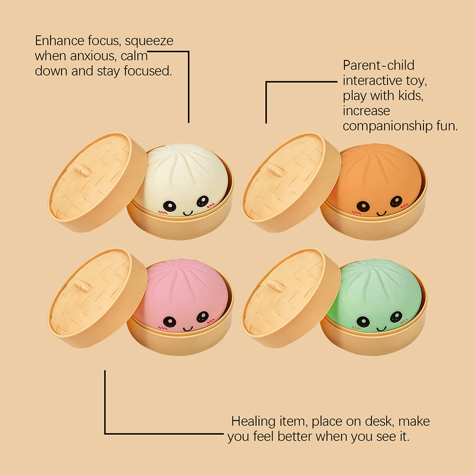 ของเล่นบีบตุ๊กตาซาลาเปาแบบสุ่ม - Kids Toys Kitchen บทวิจารณ์และราคา