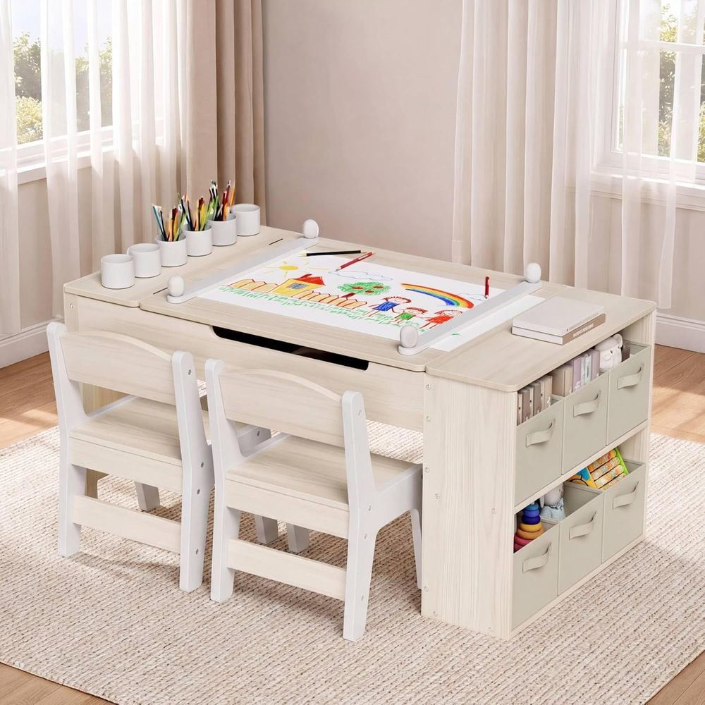 ชุดโต๊ะและเก้าอี้สำหรับเด็ก, โ - Kids Art Easel บทวิจารณ์และราคา