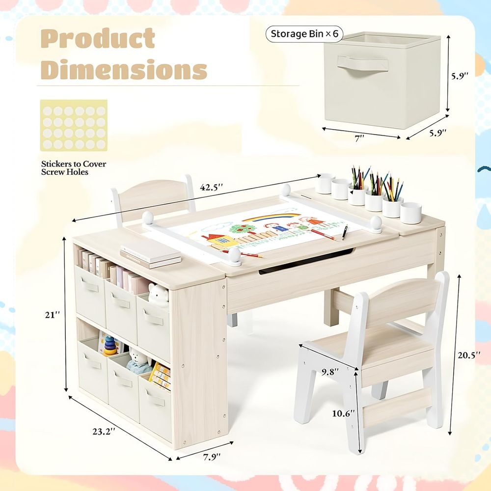 ชุดโต๊ะและเก้าอี้สำหรับเด็ก, โ - Kids Art Easel บทวิจารณ์และราคา