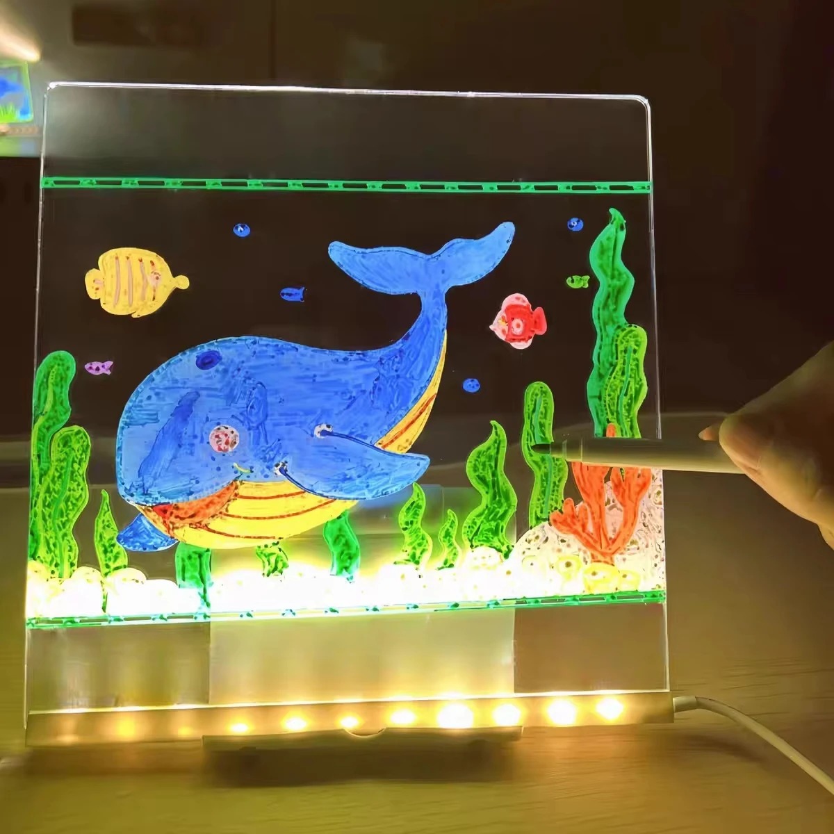 กระดานวาดภาพเด็ก Magic Glow: แ - Kids Toys Drawing บทวิจารณ์และราคา