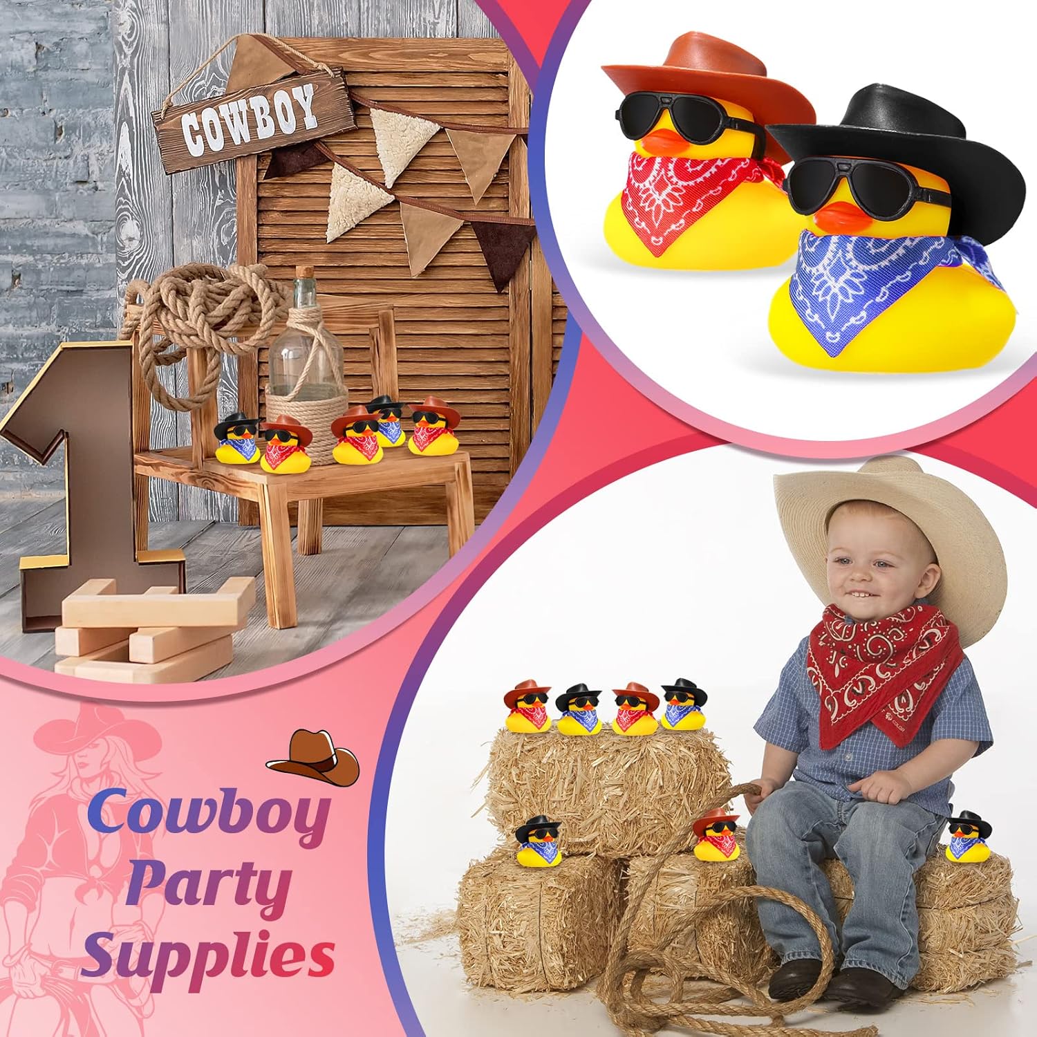 6/12/24/48 Set Cowboy Rubber D - Rubber Duck Bath บทวิจารณ์และราคา