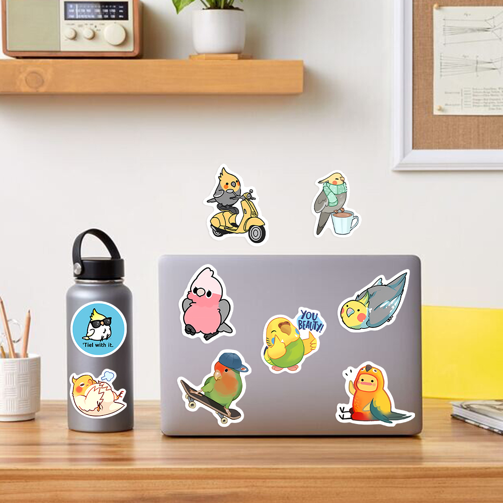 น่ารักการ์ตูน Parrot สติกเกอร์ - Kids Toys Laptop บทวิจารณ์และราคา