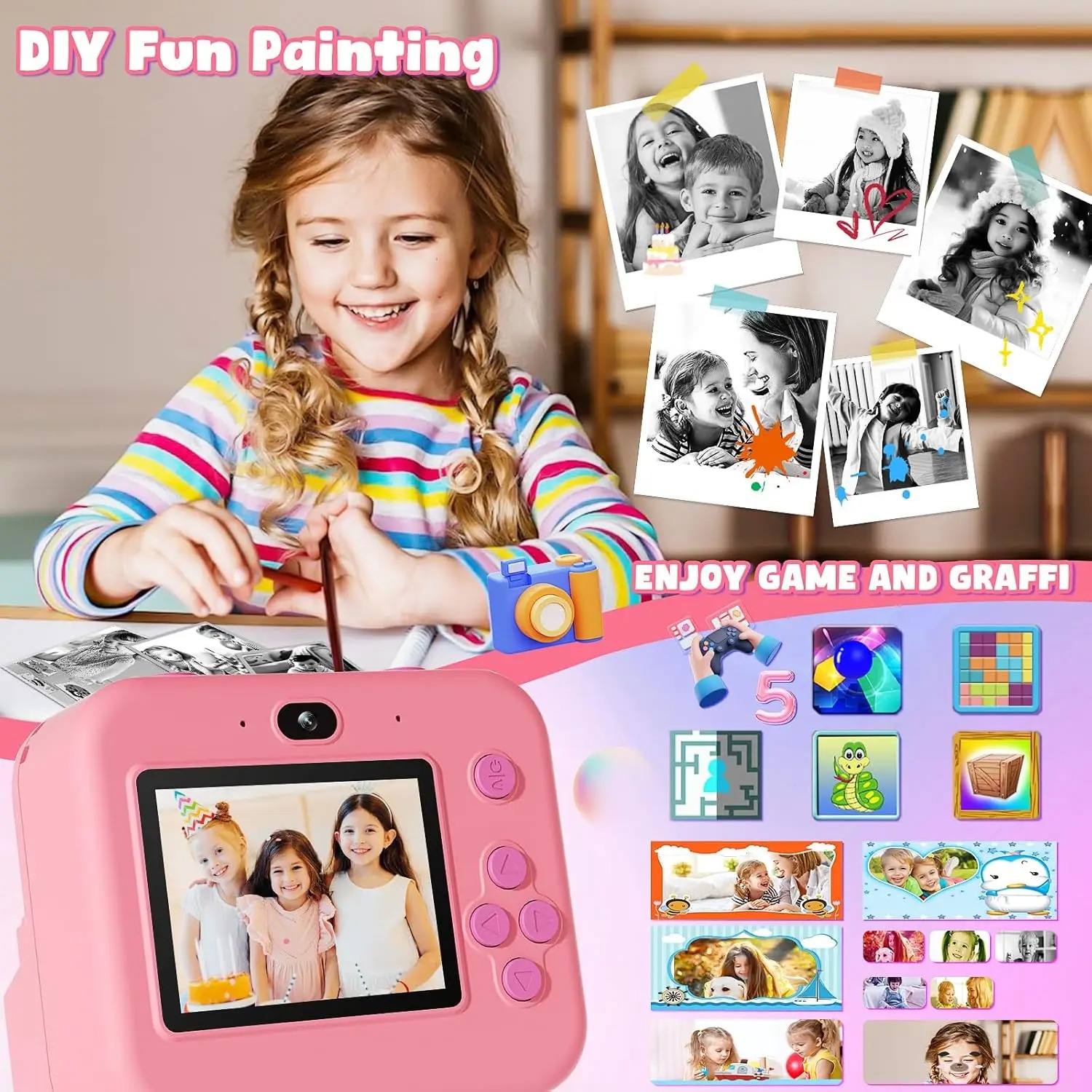 newInstant พิมพ์กล้อง 32G การ์ - Kids Toys Top View บทวิจารณ์และราคา
