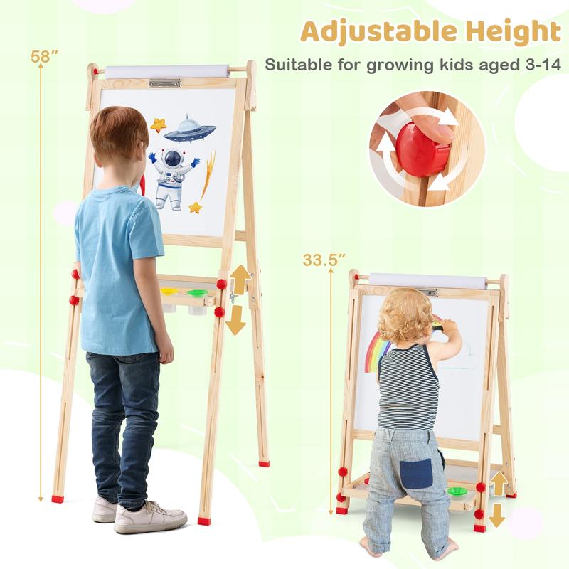 ขาตั้งวาดรูปเด็กแบบพับได้สองด้ - Kids Art Easel บทวิจารณ์และราคา